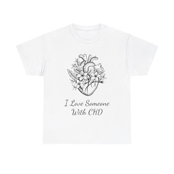 I Love Someone With CHD Unisex Heavy Cotton Tee - Image 28