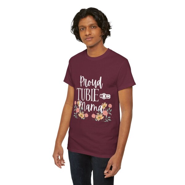 Proud Tubie Mama Unisex Heavy Cotton Tee - Image 73