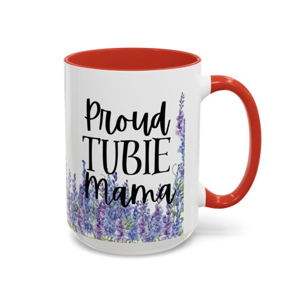 Proud Tubie Mama Accent Coffee Mug (11, 15oz) - Image 2