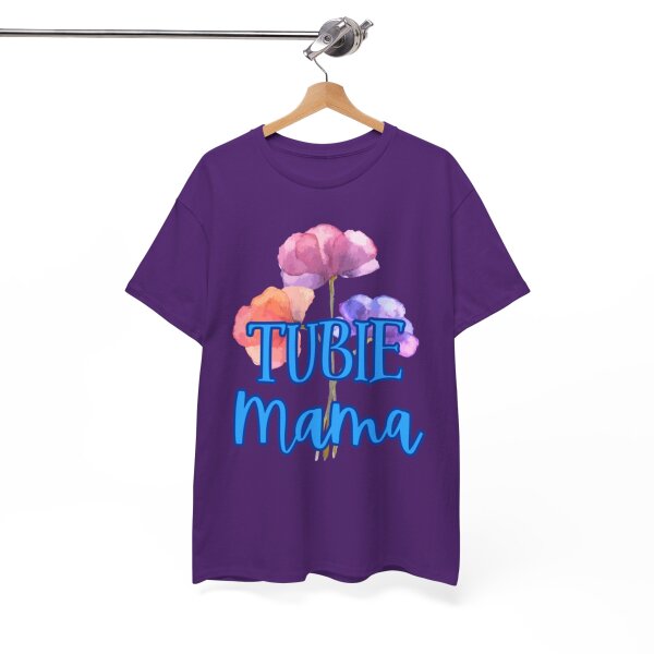 Tubie Mama Floral Unisex Heavy Cotton Tee - Image 196