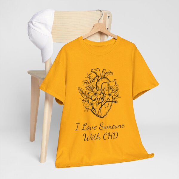 I Love Someone With CHD Unisex Heavy Cotton Tee - Image 89