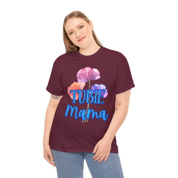 Tubie Mama Floral Unisex Heavy Cotton Tee - Image 93