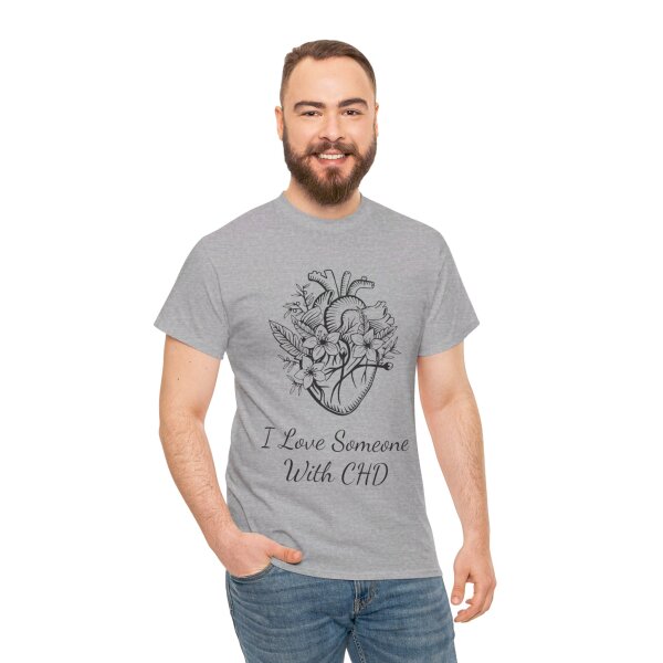 I Love Someone With CHD Unisex Heavy Cotton Tee - Image 67