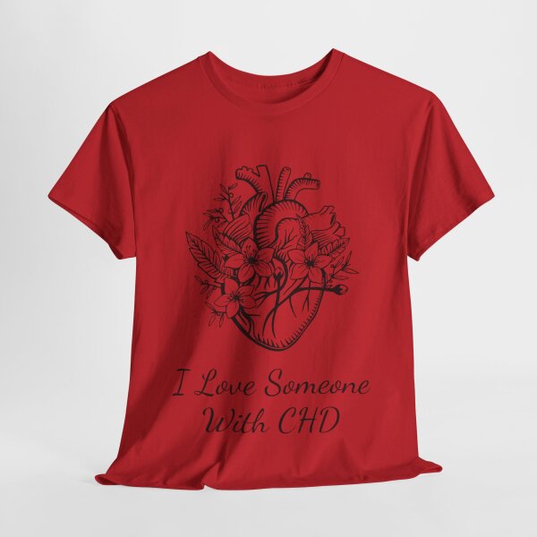 I Love Someone With CHD Unisex Heavy Cotton Tee - Image 222