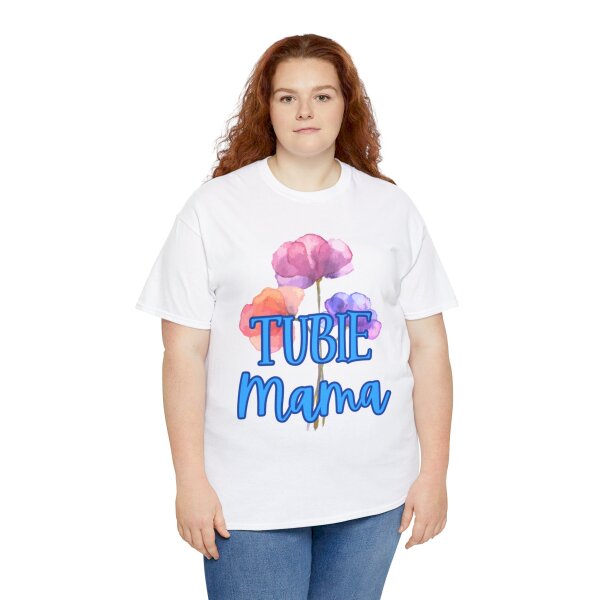 Tubie Mama Floral Unisex Heavy Cotton Tee - Image 42