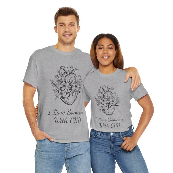 I Love Someone With CHD Unisex Heavy Cotton Tee - Image 78