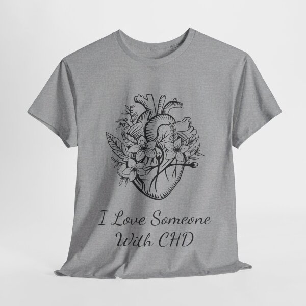 I Love Someone With CHD Unisex Heavy Cotton Tee - Image 60