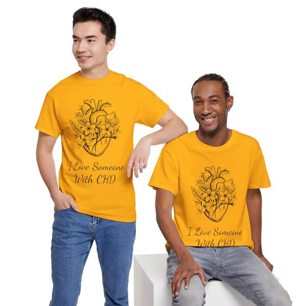 I Love Someone With CHD Unisex Heavy Cotton Tee - Image 107