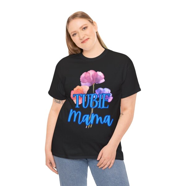 Tubie Mama Floral Unisex Heavy Cotton Tee - Image 66