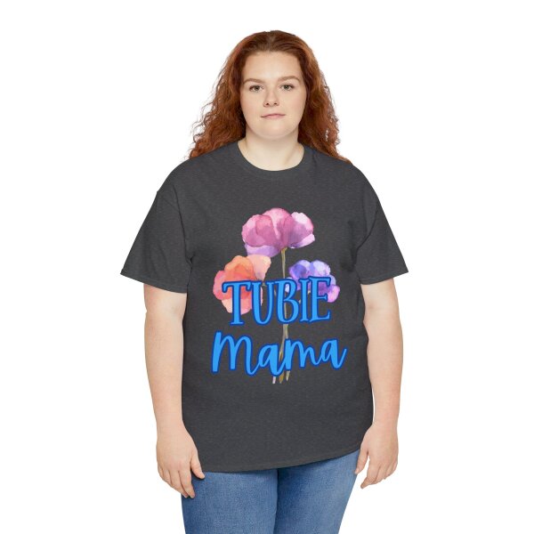 Tubie Mama Floral Unisex Heavy Cotton Tee - Image 123