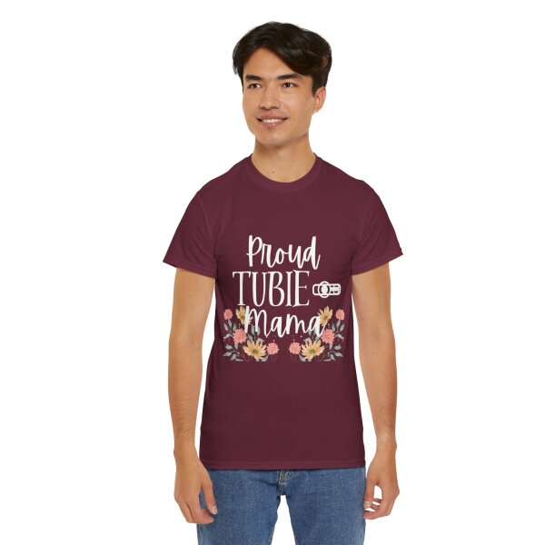 Proud Tubie Mama Unisex Heavy Cotton Tee - Image 75