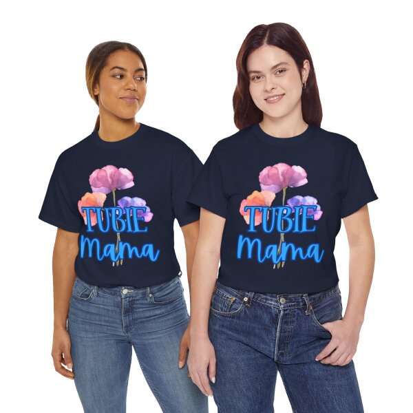 Tubie Mama Floral Unisex Heavy Cotton Tee - Image 25