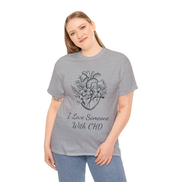 I Love Someone With CHD Unisex Heavy Cotton Tee - Image 66