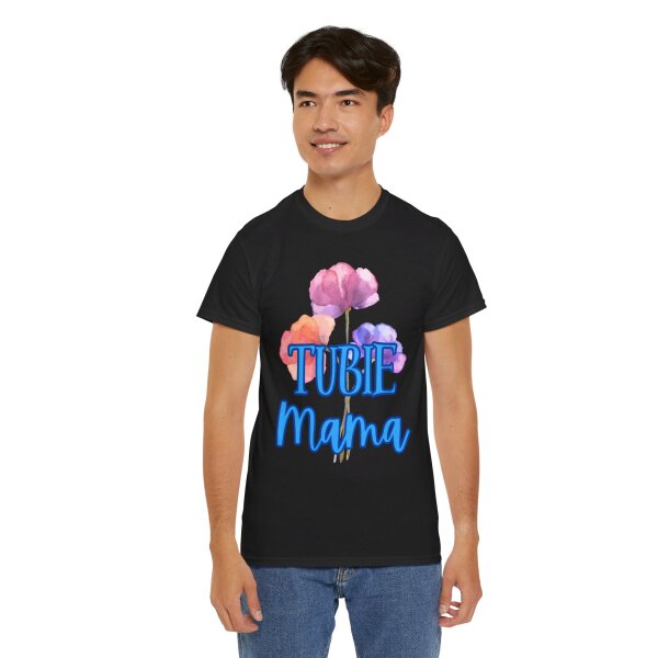 Tubie Mama Floral Unisex Heavy Cotton Tee - Image 75