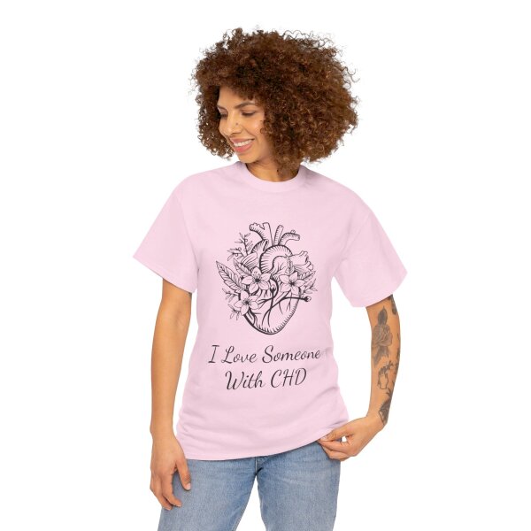 I Love Someone With CHD Unisex Heavy Cotton Tee - Image 200