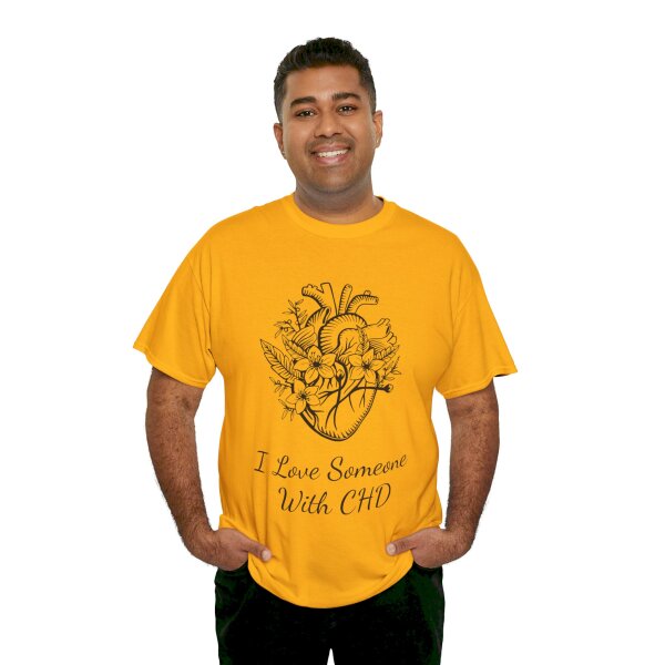 I Love Someone With CHD Unisex Heavy Cotton Tee - Image 98