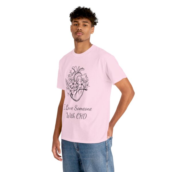 I Love Someone With CHD Unisex Heavy Cotton Tee - Image 203