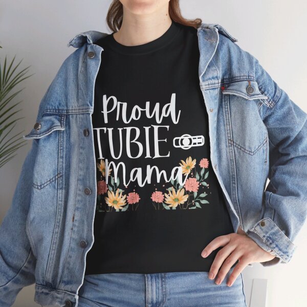 Proud Tubie Mama Unisex Heavy Cotton Tee - Image 50