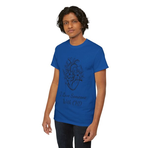 I Love Someone With CHD Unisex Heavy Cotton Tee - Image 19