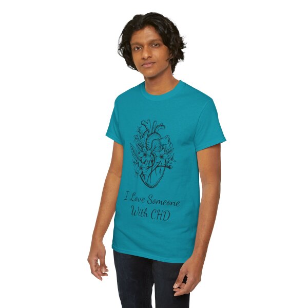 I Love Someone With CHD Unisex Heavy Cotton Tee - Image 154