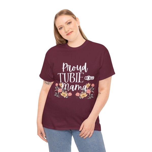 Proud Tubie Mama Unisex Heavy Cotton Tee - Image 66