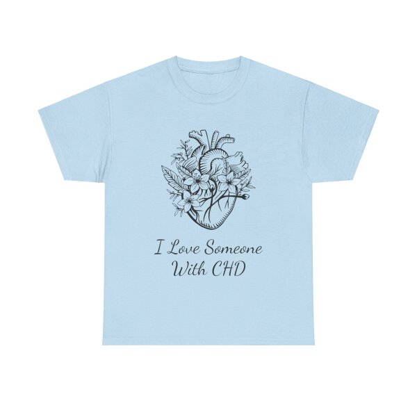 I Love Someone With CHD Unisex Heavy Cotton Tee - Image 163