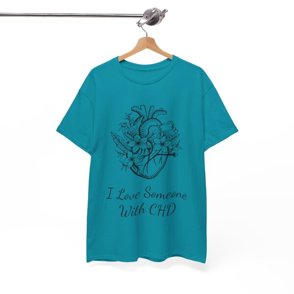 I Love Someone With CHD Unisex Heavy Cotton Tee - Image 142