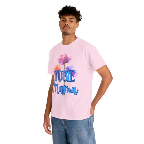 Tubie Mama Floral Unisex Heavy Cotton Tee - Image 230