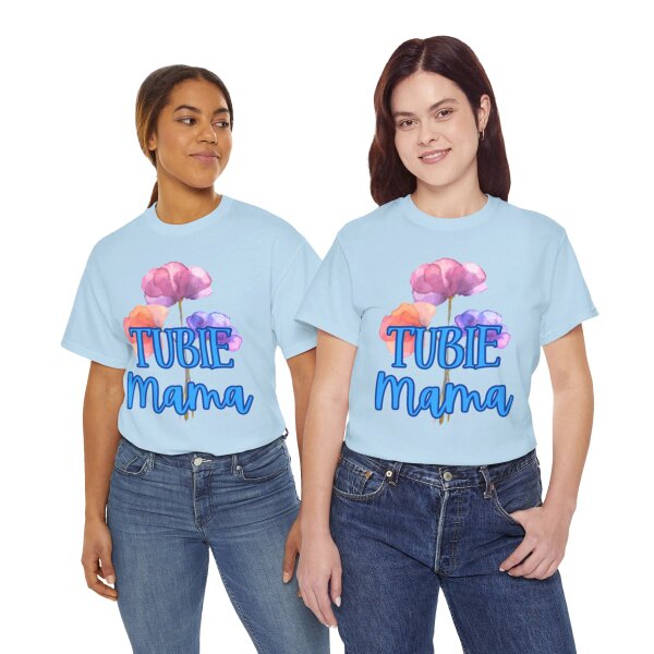 Tubie Mama Floral Unisex Heavy Cotton Tee - Image 187