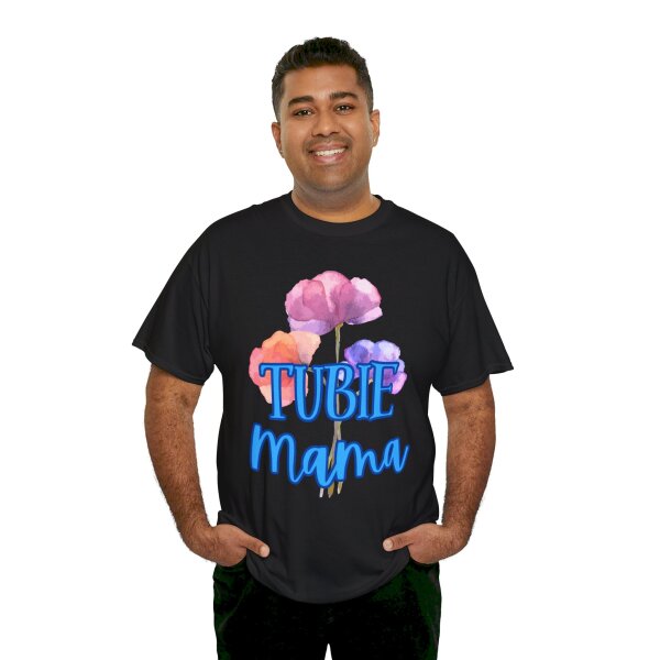 Tubie Mama Floral Unisex Heavy Cotton Tee - Image 71