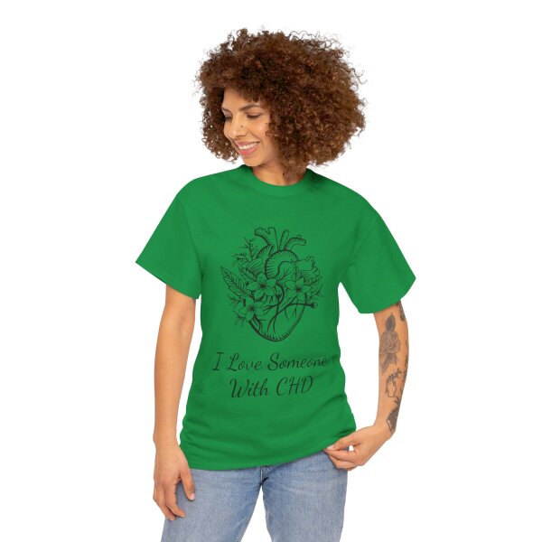 I Love Someone With CHD Unisex Heavy Cotton Tee - Image 119