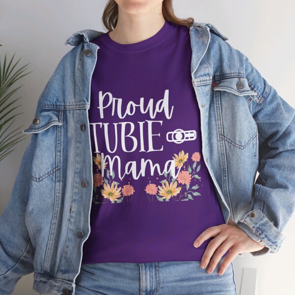 Proud Tubie Mama Unisex Heavy Cotton Tee - Image 23