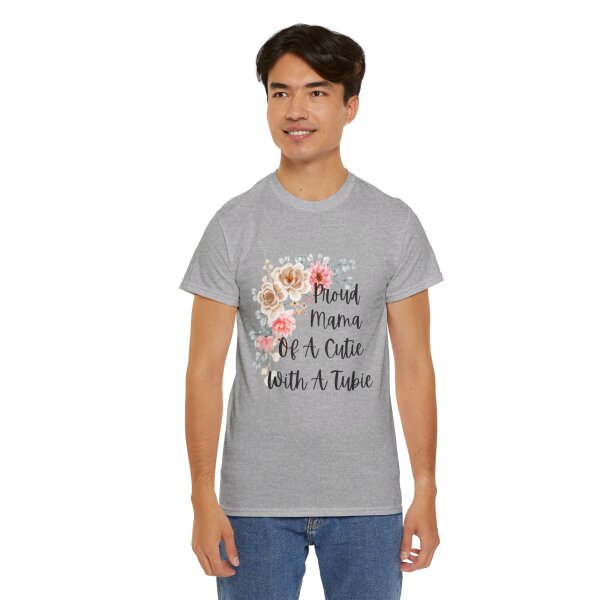 Proud Mama Of A Cutie With a Tubie Unisex Heavy Cotton Tee - Image 75