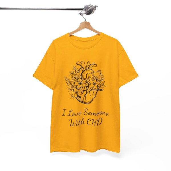 I Love Someone With CHD Unisex Heavy Cotton Tee - Image 88