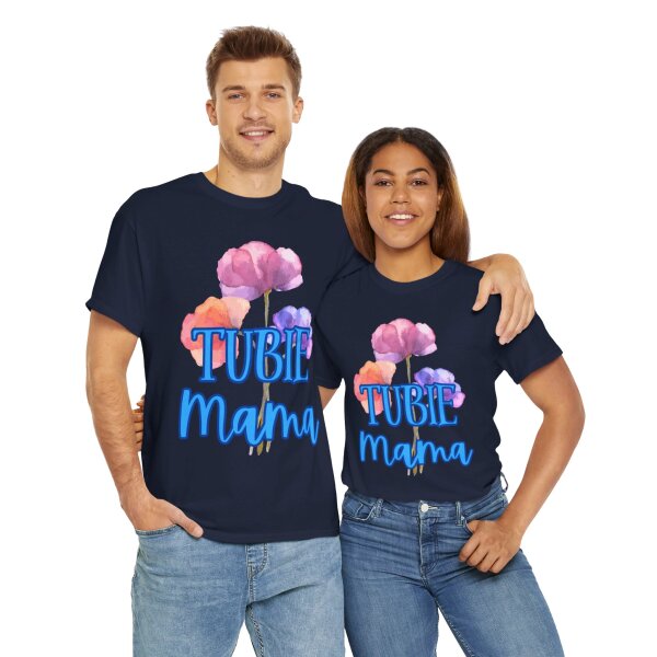 Tubie Mama Floral Unisex Heavy Cotton Tee - Image 24