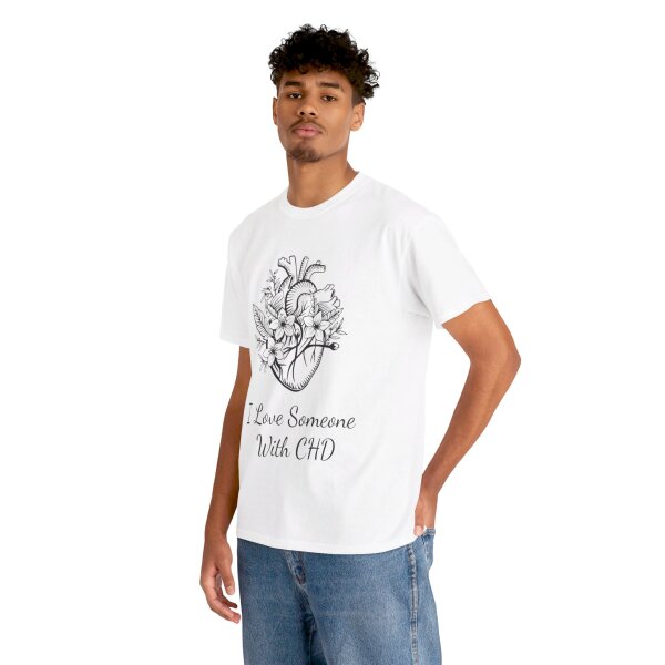 I Love Someone With CHD Unisex Heavy Cotton Tee - Image 41