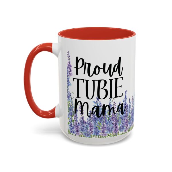 Proud Tubie Mama Accent Coffee Mug (11, 15oz) - Image 3