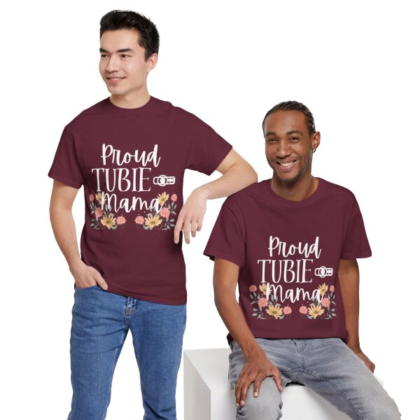 Proud Tubie Mama Unisex Heavy Cotton Tee - Image 80