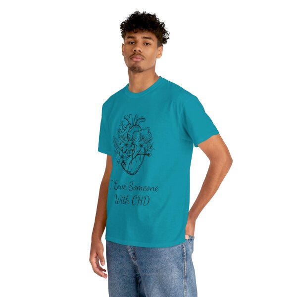 I Love Someone With CHD Unisex Heavy Cotton Tee - Image 149