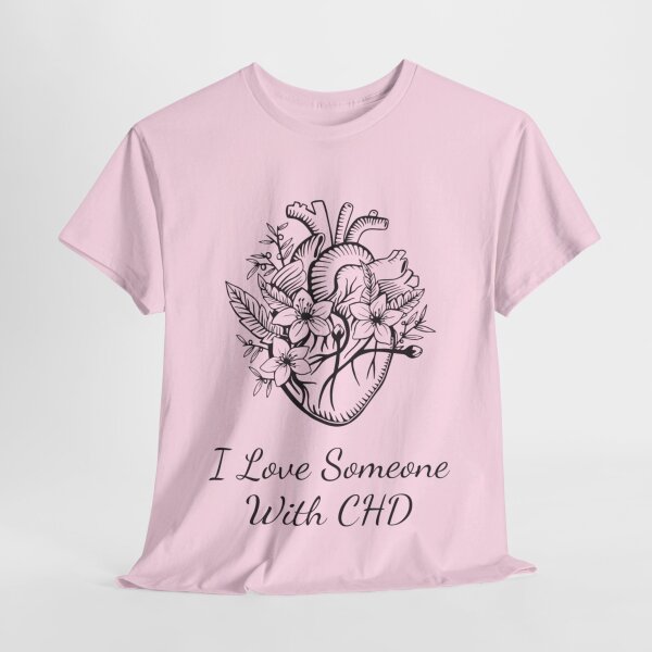 I Love Someone With CHD Unisex Heavy Cotton Tee - Image 195