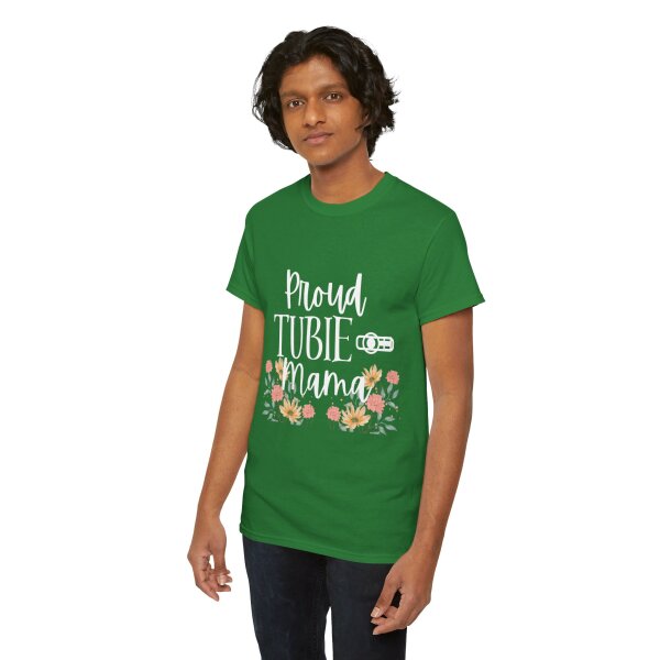 Proud Tubie Mama Unisex Heavy Cotton Tee - Image 100