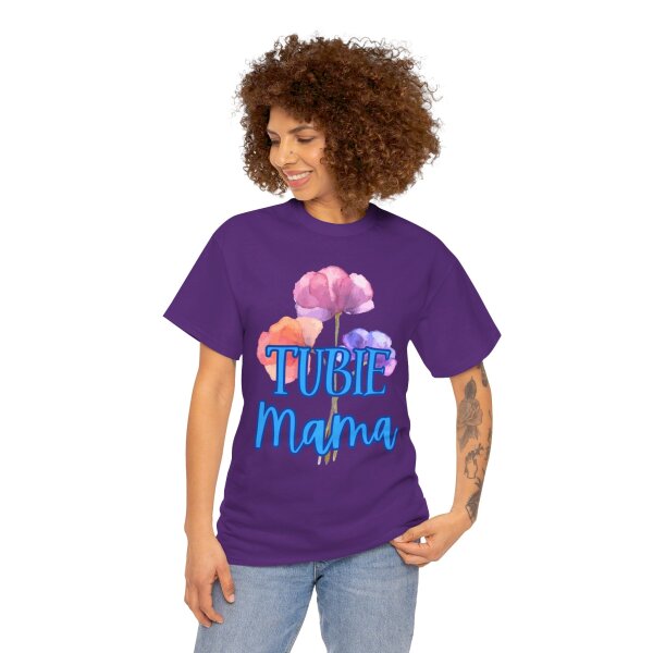 Tubie Mama Floral Unisex Heavy Cotton Tee - Image 200