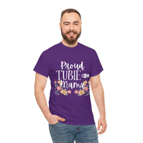 Proud Tubie Mama Unisex Heavy Cotton Tee - Image 13