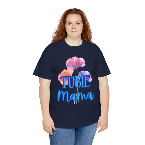 Tubie Mama Floral Unisex Heavy Cotton Tee - Image 15