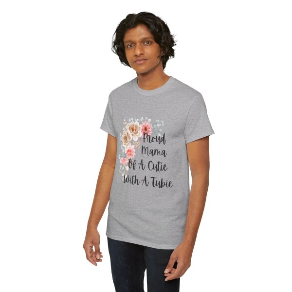 Proud Mama Of A Cutie With a Tubie Unisex Heavy Cotton Tee - Image 73