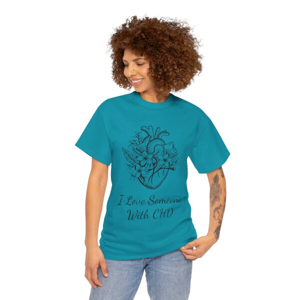 I Love Someone With CHD Unisex Heavy Cotton Tee - Image 146