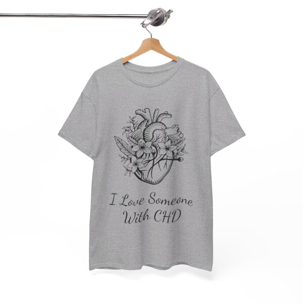 I Love Someone With CHD Unisex Heavy Cotton Tee - Image 61