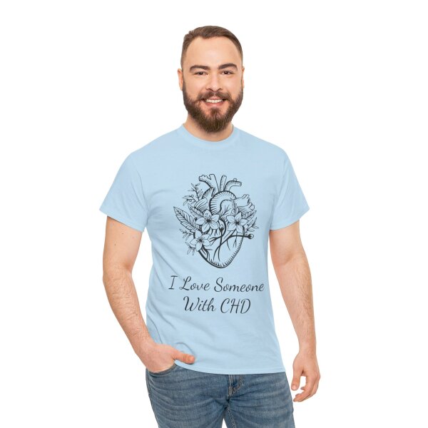 I Love Someone With CHD Unisex Heavy Cotton Tee - Image 175