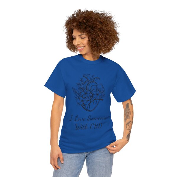 I Love Someone With CHD Unisex Heavy Cotton Tee - Image 11