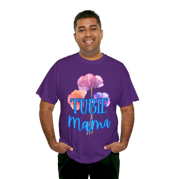 Tubie Mama Floral Unisex Heavy Cotton Tee - Image 206